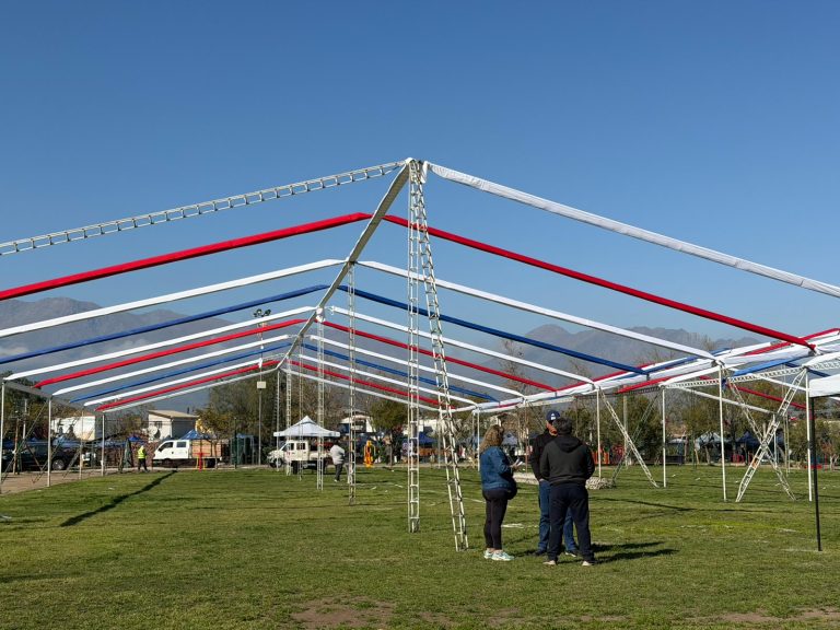 Los Andes afina detalles en el Parque Ambrosio O’Higgins para dar inicio a las Fiestas Patrias